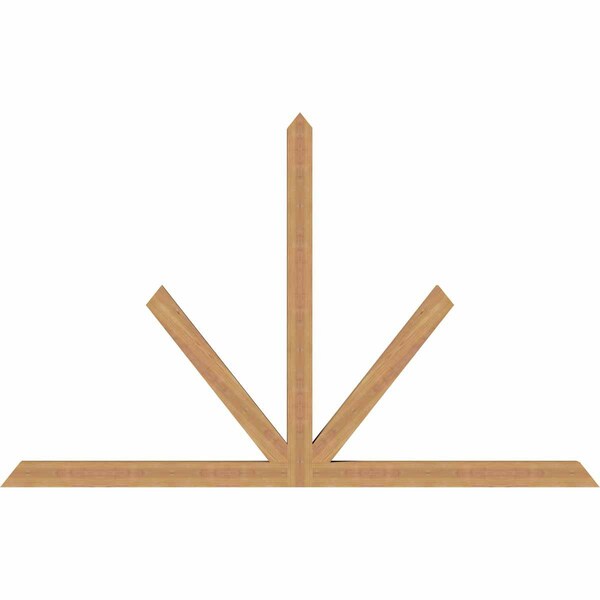 Ekena Millwork Saratoga Timber Gable Bracket, Western Red Cedar, 84"W x 53"H x 3 1/2"D x 3 1/2"F, 15/12 Pitch GBW084X53X0404SAR00SWR - main
